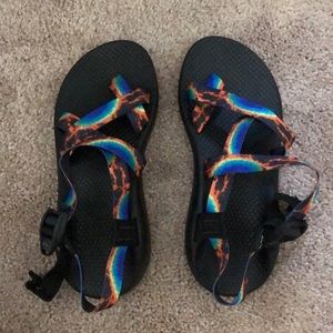 Never been worn rainbow Chacos